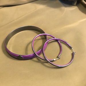 Calvin Klein bangle and earring set